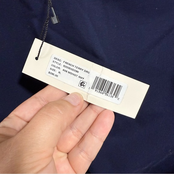 La Vie Rebecca Taylor French Terry Dress Navy Blue - Picture 7 of 10